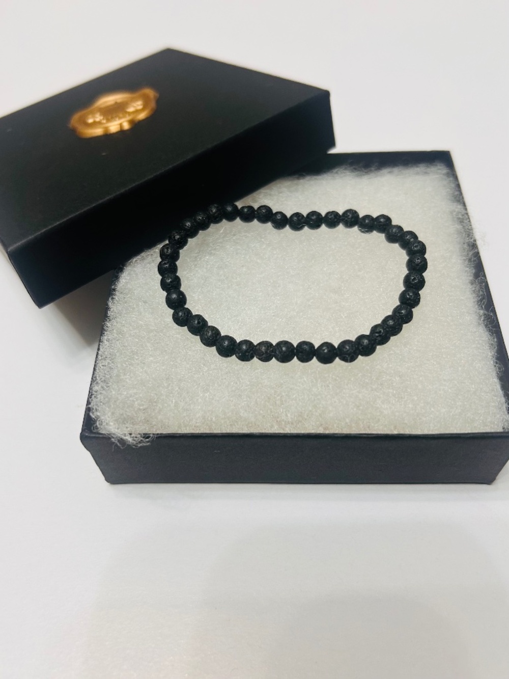 Black Lava Stone Bracelet | Adjustable | Grounding